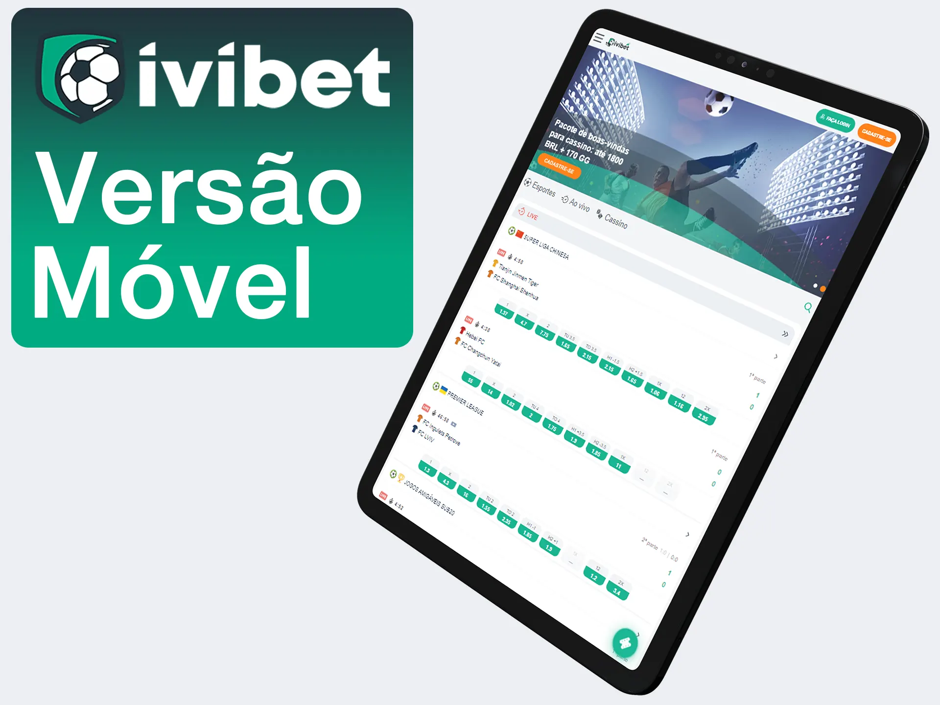 Use a versão móvel em qualquer dispositivo com internet.