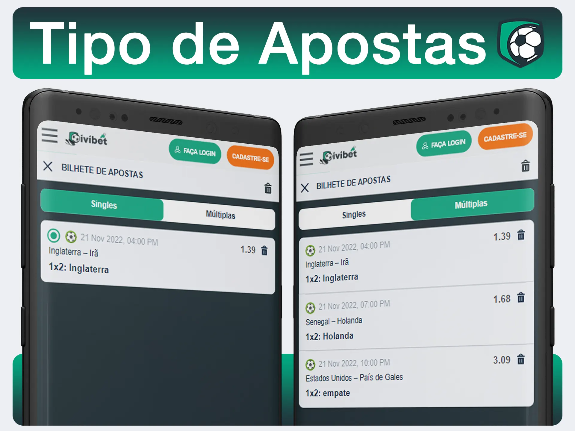 Saiba mais sobre todas as opções de apostas disponíveis.