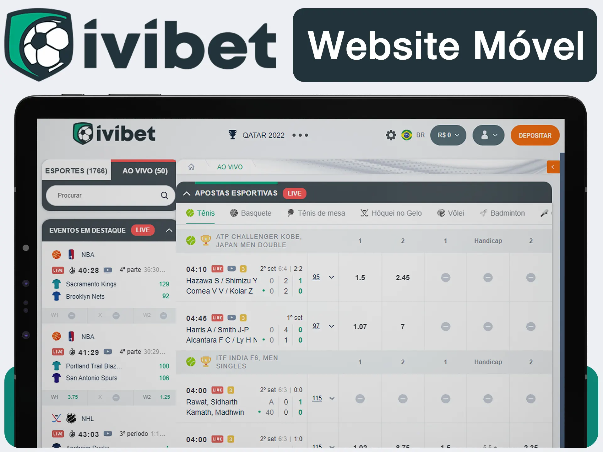 Use o site da Ivibet em qualquer dispositivo.