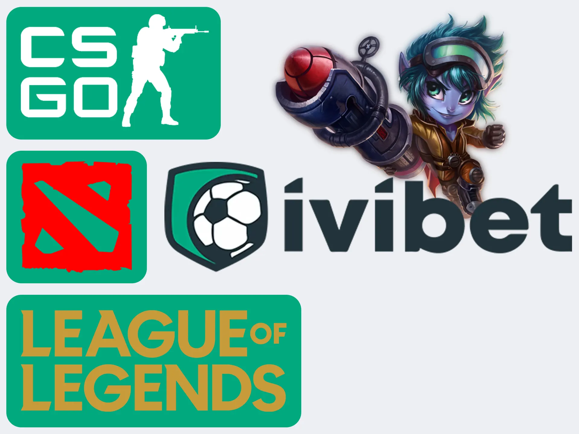 Aposte na maioria dos diciplines eSport mais populares da Ivibet.