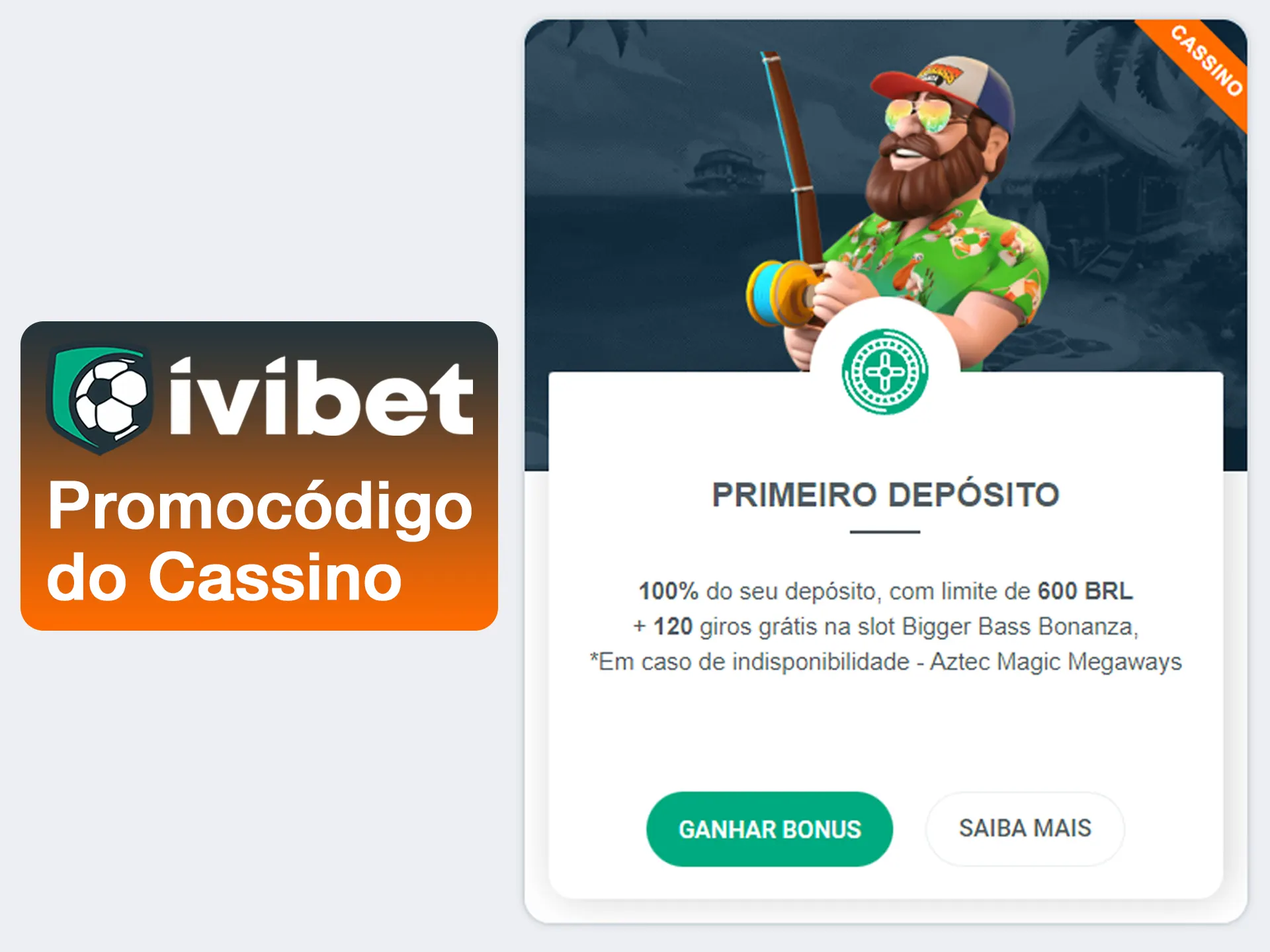 Aumente seu depósito no cassino utilizando o promocódigo.